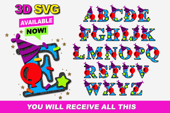 A 3D SVG Alphabet That Elevates Birthday Content