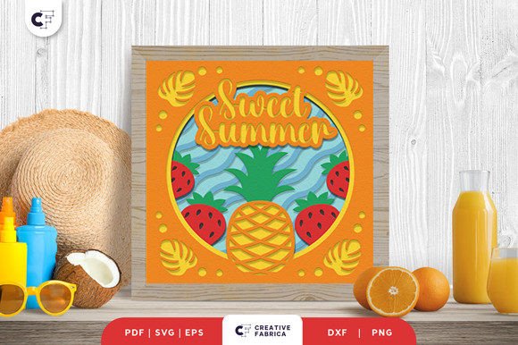 A 3D SVG Summer Pineapple Shadow Box Review
