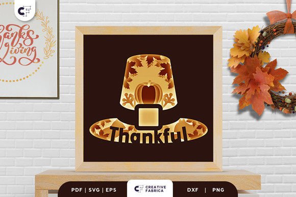 A Brand Designer's Review: The Thanksgiving Pilgrim Hat 3D SVG Light Box