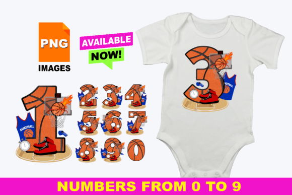 A Crafter's Look at the Basketball Numbers Clip Art