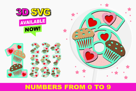 A Crafter's Review of Cupcake Numbers 3D SVG Shapes