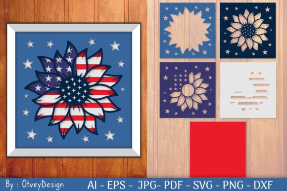 A Crafters' Review: Sun Flower USA Shadow Box 3D SVG