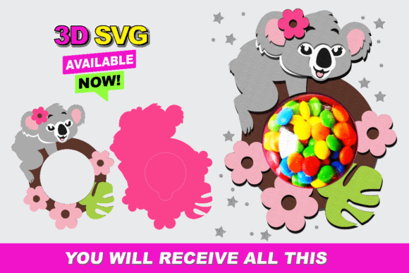 A Cute Koala Candy Holder Design for Real Embroidery