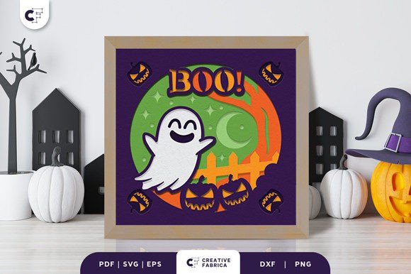 A Friendly Ghost 3D SVG for Halloween Projects