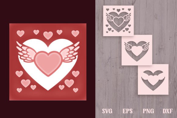 A Heart with Wings 3D SVG for Beautiful Branding