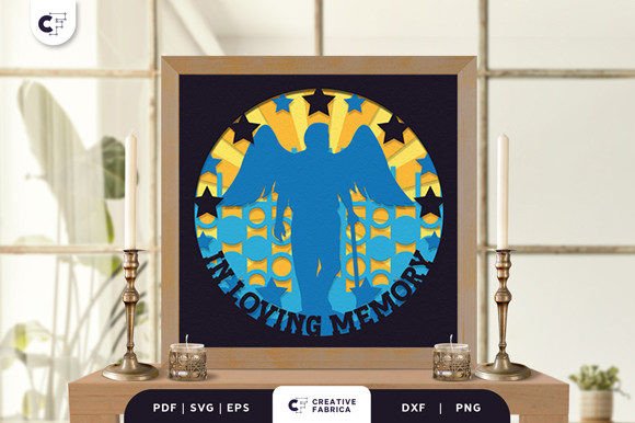 A Memorial Grandpa 3D SVG for Craft Business Products