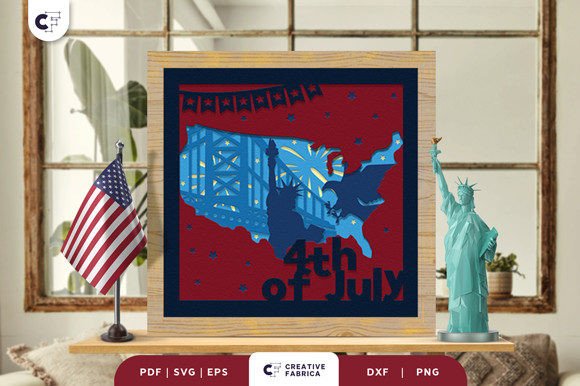 A Patriotic Design Asset for Independence Day & Craft Projects