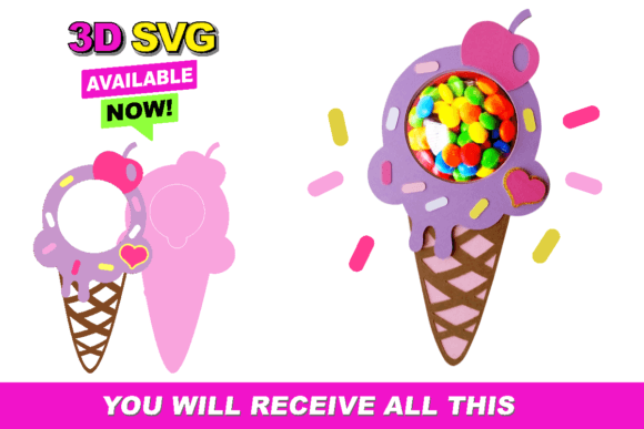A Practical Review of the Ice Cream Candy Holder 3D SVG