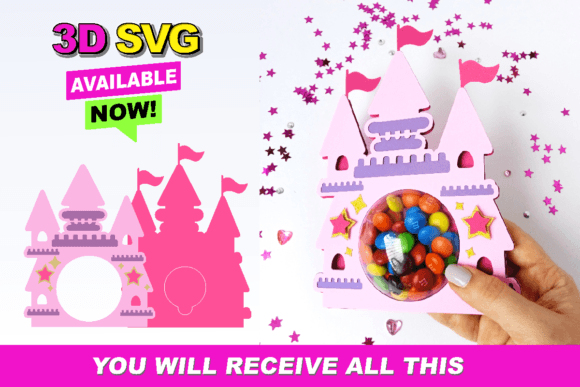 Candy Holder Princess Castle: A 3D SVG Shapes Asset Review
