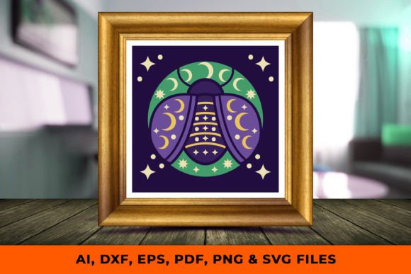 Celestial Ladybug 3D SVG Shadow Box for Brand Storytelling