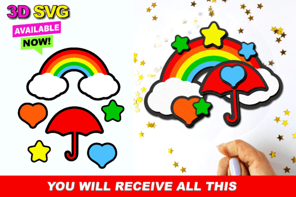 Elements 3D SVG Rainbow Shapes: A Publisher's Visual Review