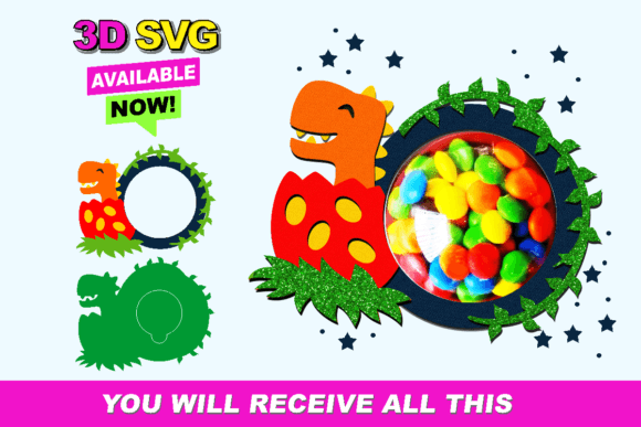 Evaluating Candy Holder Dinosaur 3D SVG for Branding