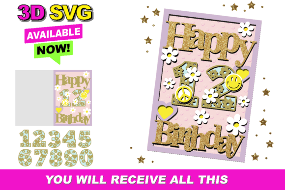 Evaluating the Groovy Daisy Birthday Card as a 3D SVG Asset