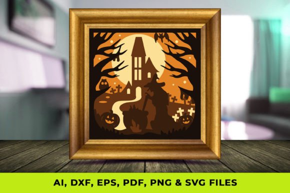 Examining the 3D Witch Shadow Box SVG for Embroidery