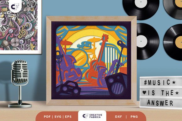 Musical Instruments 3D Layered Paper Cut: A Designer's Review