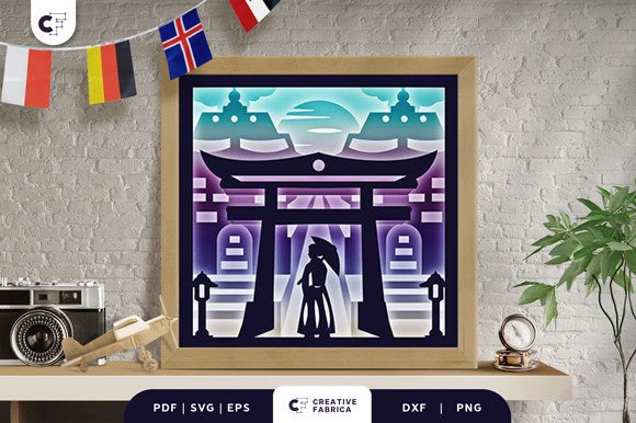 Reviewing the Torii Gate Landscape 3D Shadow Box SVG