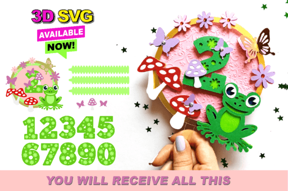 Shaker Cake Topper SVG Mushroom and Frog: A 3D Asset Review