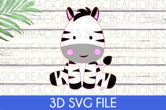 Zebra 3D SVG for Laser Cutting and Editorial Design